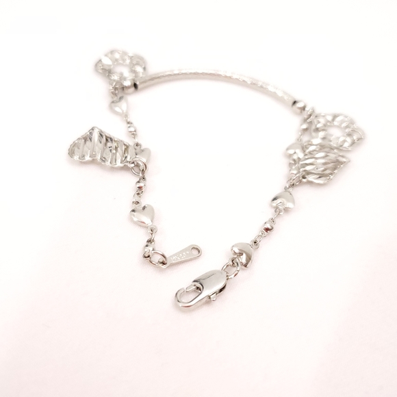 18K RGP Hearts & Flowers Simple Bracelet - Picture 4 of 6